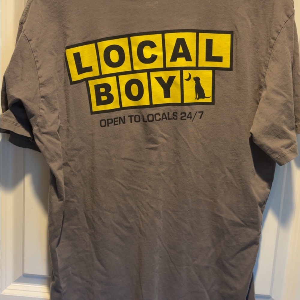 Gray T-Shirt with Yellow Graphic